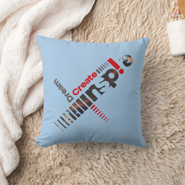 Dream Create Inspire | Throw Pillow 16" (Blanket)