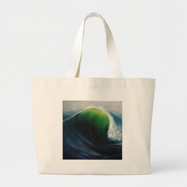 Dream Deep Wave Series Large Tote Bag (Front)