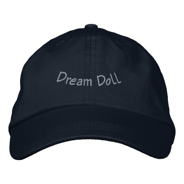 Dream Doll Step into Your Dream Vibe Navy-Hat Cute Embroidered Hat (Front)
