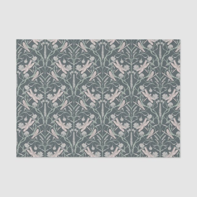 Dream Dragonfly Cornflower, Stars, Chevron  Tissue Paper (Front)