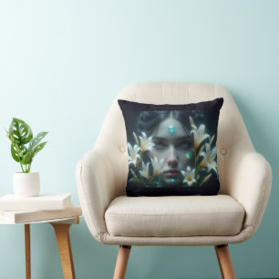 Dream enchanted Dreams Fairy Calla Lilies Throw Pillow