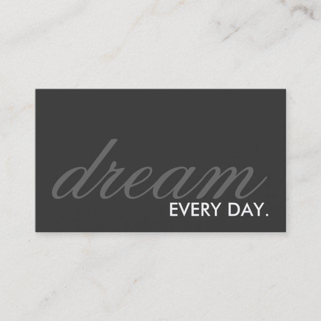 dream every day. (colour customizable) business card (Front)