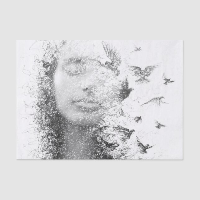 Dream Face Furniture Decoupage Tissue Paper (Front)