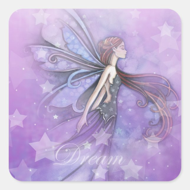 Dream Fairy in the Stars Square Sticker (Front)