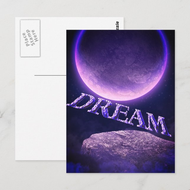 Dream Fantasy Moon Inspirational Postcard (Front/Back)