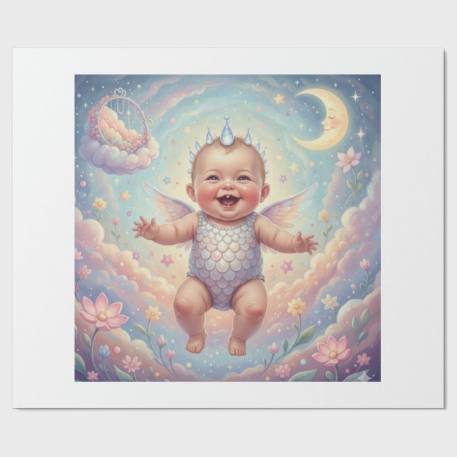 Dream Flight: Baby in the Sky Wrapping Paper (Flat)