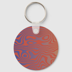 Dream Flow l Abstract Trippy Pattern - No. 01 Keychain