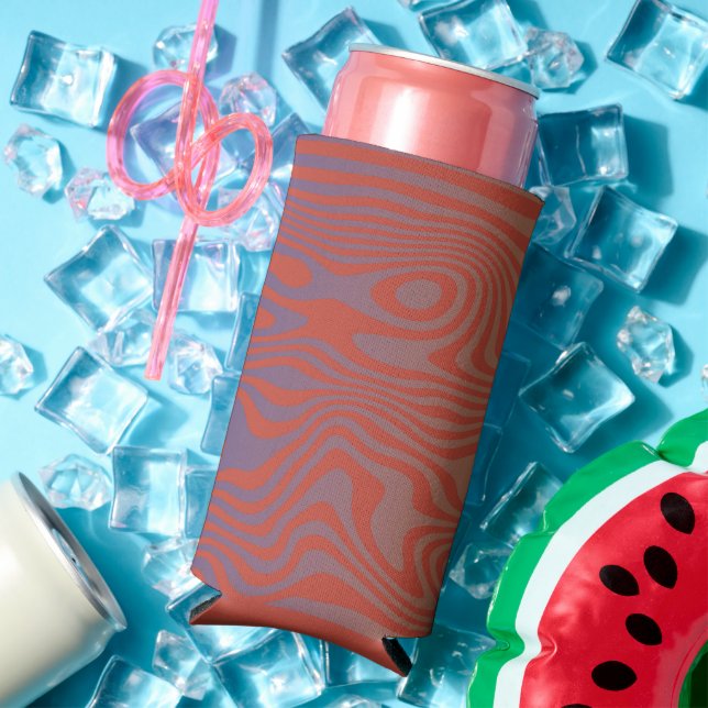 Dream Flow l Abstract Trippy Pattern - No. 01 Seltzer Can Cooler (In Situ Summer)