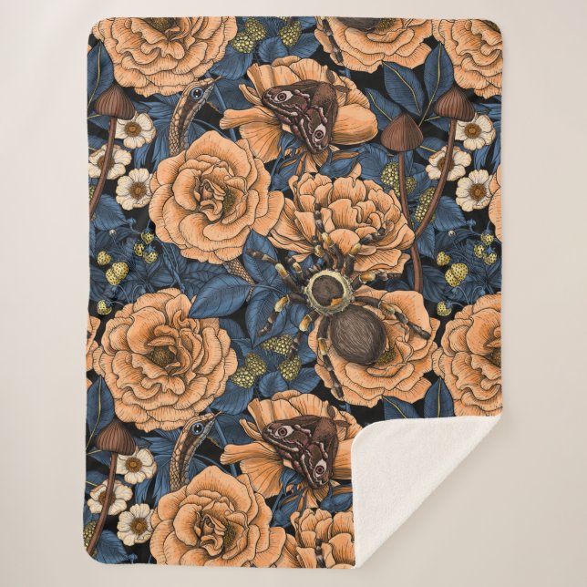 Dream garden 2 sherpa blanket (Front)