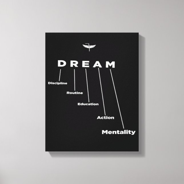 DREAM, gift for enterprenures, motivational  Canvas Print (Front)