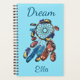 DREAM Hand Drawn Feather Dream Catcher custom Planner