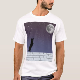 Dream Higher – Night Sky Cat Design T-Shirt
