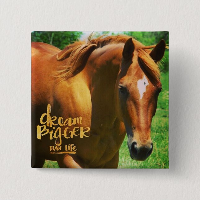 Dream Horse 2 Inch Square Button (Front)