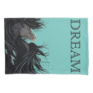 Dream Horse Two Sided Pillow Case by Bihrle