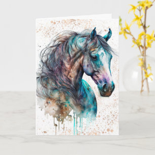 Dream Horse Watercolor Design Greeting Card