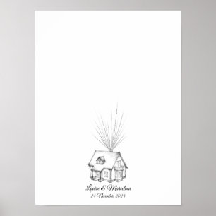 Dream House Fingerprint Mariage Livre d'or