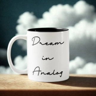 Dream in Analogue Retro Two-Tone Coffee Mug