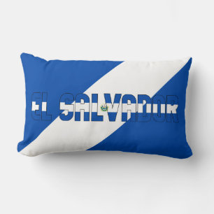 Dream in Colour with the El Salvador Patriotic Fla Lumbar Pillow