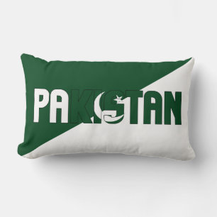 Dream in Colour with the Pakistan Patriotic Flag Lumbar Pillow
