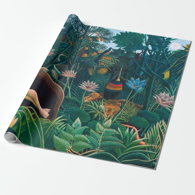 Dream in Exotic Jungle Forest Wrapping Paper (Unrolled)