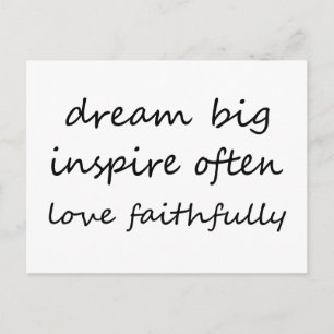 Dream Inspire Love Postcard