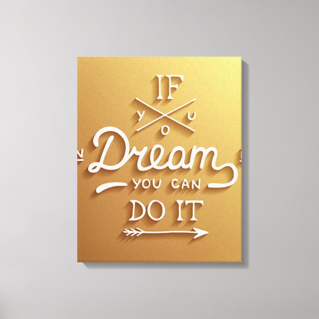 Dream Inspire Motivate Canvas Print (Front)
