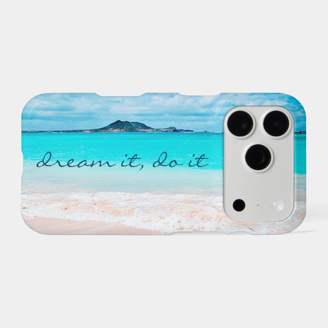 Dream It Do It Hawaii Blue Ocean Sandy Beach Photo (Back (Horizontal))