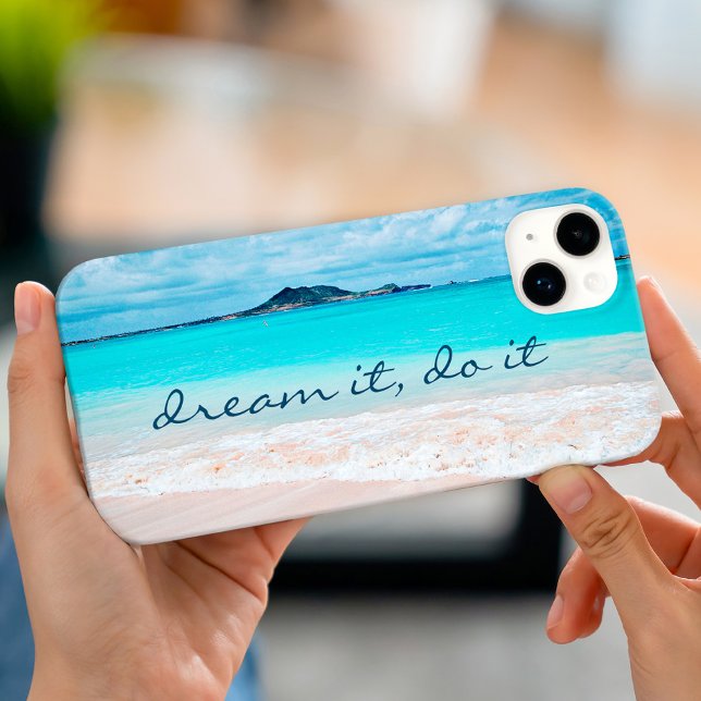 Dream It Do It Quote Hawaii Tropical Beach Photo Case-Mate iPhone Case (Creator Uploaded)