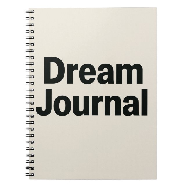 Dream Journal – Bold Font Inspirational Design (Front)