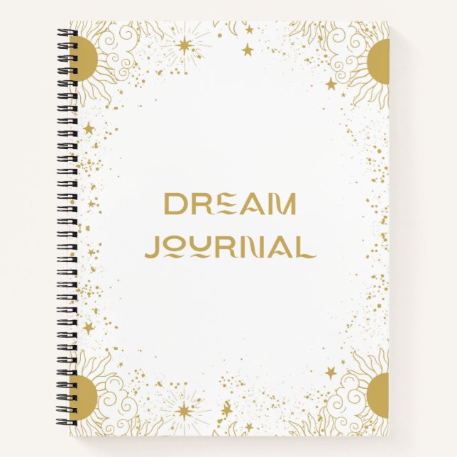 Dream Journal - Gold et White Sun et Stars (Devant)