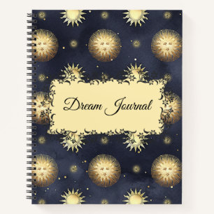 Dream Journal - Vintage Celestial Sun Pattern