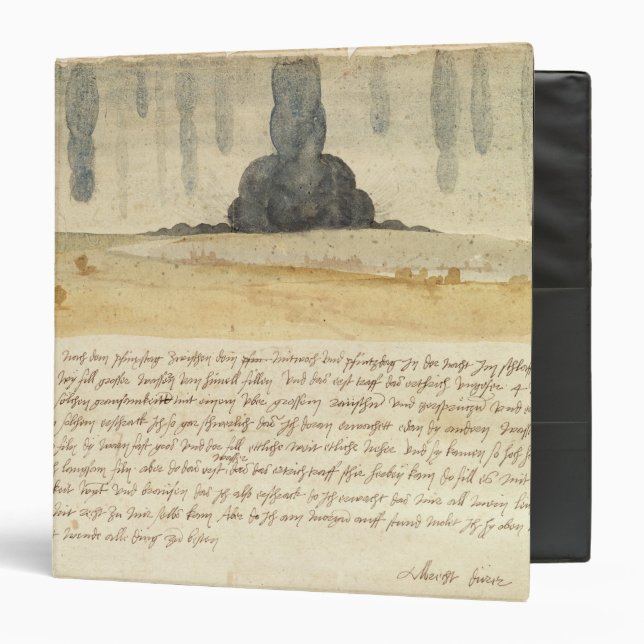 Dream landscape with text, 1526 binder (Front/Inside)