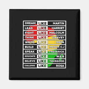 Dream Like African Leader For Men Women Black Hist Magnet