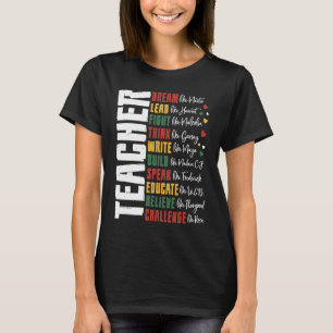 Dream Like Leaders African School Black History Te T-Shirt