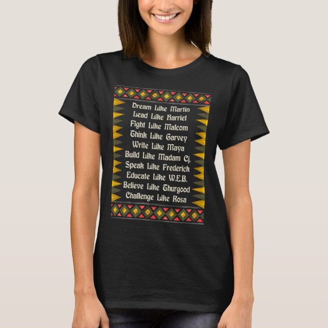 Dream Like Martin African Americans Black History T-Shirt (Front)