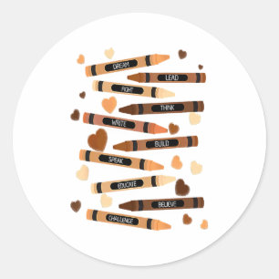 Dream Like Martin Leaders African Black History Mo Classic Round Sticker