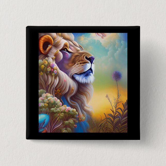 dream lion button (Front)