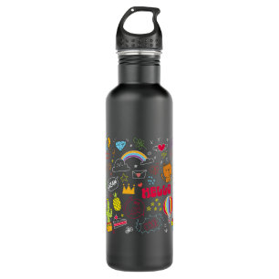 Dream Love Hello Visual Drawing Doodle Art 710 Ml Water Bottle
