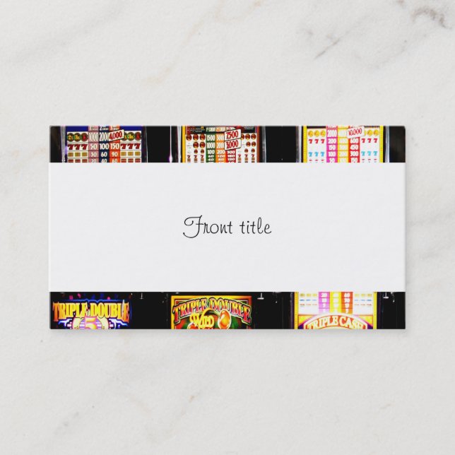 Dream Machines - Lucky Slot Machines Business Card (Front)