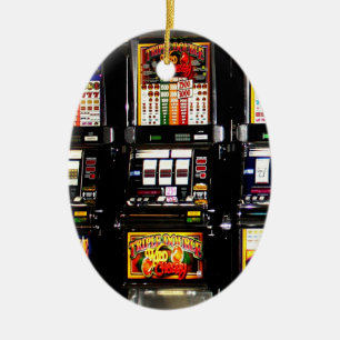 Dream Machines - Lucky Slot Machines Ceramic Ornament