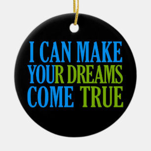 Dream Maker ornament, customizable Ceramic Ornament