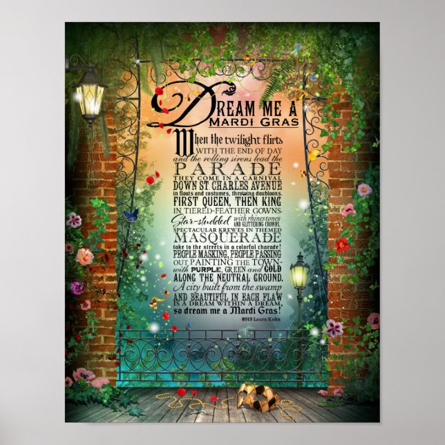 DREAM ME A MARDI GRAS POSTER (Front)