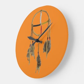 Dream Medicine Orange Large Acrylic Wall Clock