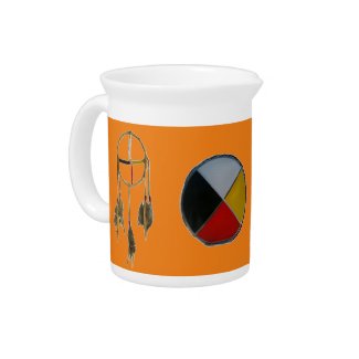 Dream Medicine Orange Porcelain Pitcher