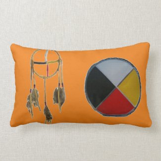 Dream Medicine Orange Throw Pillow