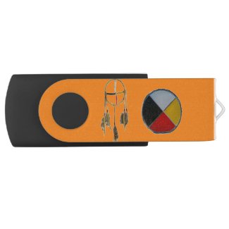 Dream Medicine Orange USB Swivel Flash Drive