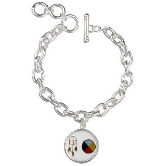 Dream Medicine Round Silver Plated Charm Bracelet