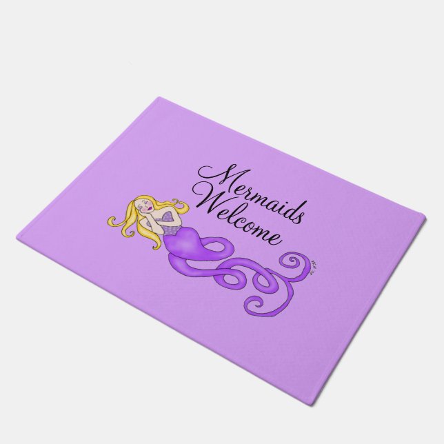 Dream Mermaid - Mermaids Welcome Doormat (Angled)
