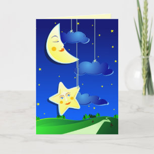 Dream night, greeting card