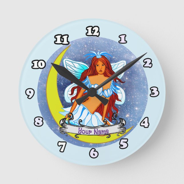 Dream Night Moon fairy clock  (Front)